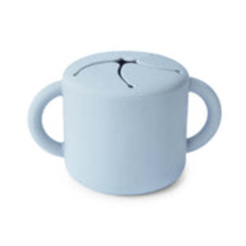 Mushie Baby Silicone Snack Cup - Powder Blue