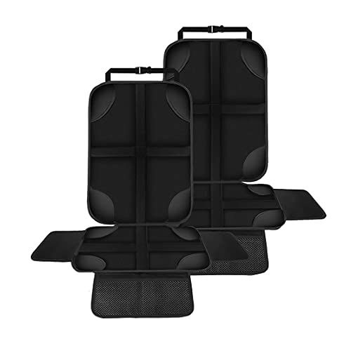 RAIFUJOIE Car Seat Protector for Kids 2 Pack with Non-Slip Function and Seat Side Wings Made of Anti-Stain and Water Proof Durable Oxford and PVC Material Suitable for Most Vehicles