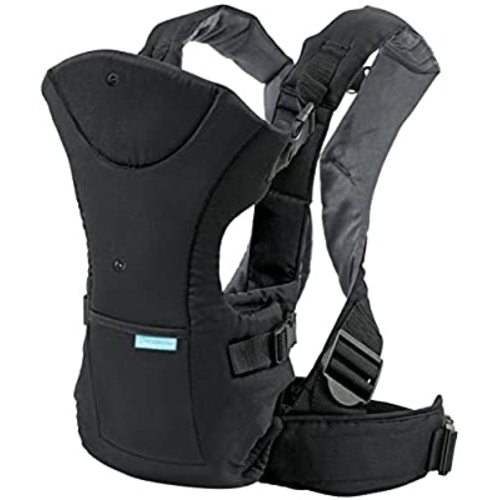 Infantino Flip Advanced 4-in-1 Carrier - Ergonomic, convertible, face-in and face-out front and back carry for newborns and older babies 8-32 lbs - Grey