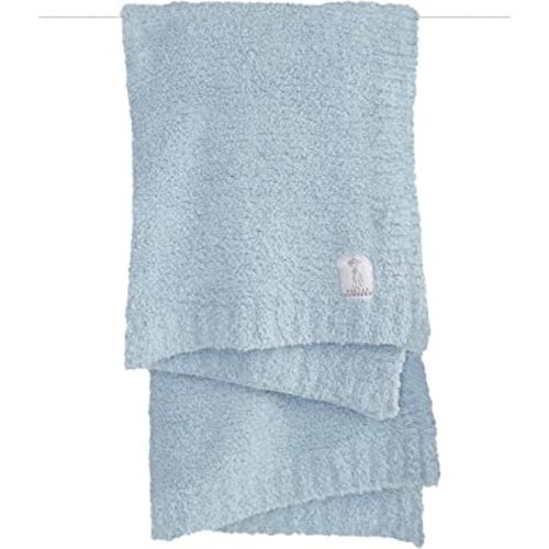 Little Giraffe Plush Chenille Knit Baby Blanket 29" x 35", Blue