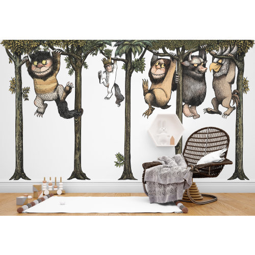 Peel and stick Where The Wild Things Are Wall Decal for Bedroom Monsters Wall Sticker King Max Wall Mural Decor for Kids