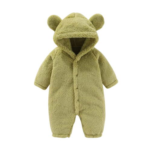 Fouhkni Newborn Baby Rompers Footie Snowsuit Baby Girls Boys Winter Warm Hooded Jumpsuits Outfits