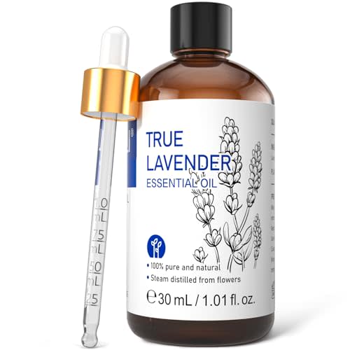 HIQILI Lavender Essential Oil for Diffusers, Aromatherapy, Natural Relaxation, Stress Relief & Sleep Aid, Therapeutic Grade 1 Fl Oz