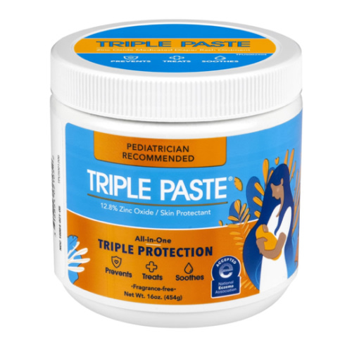 Triple Paste Diaper Rash Cream for Baby - 16 Oz Tub - Zinc Oxide Ointment Treats, Soothes and Prevents Diaper Rash - Pediatrician-Recommended Hypoallergenic Formula with Soothing Botanicals