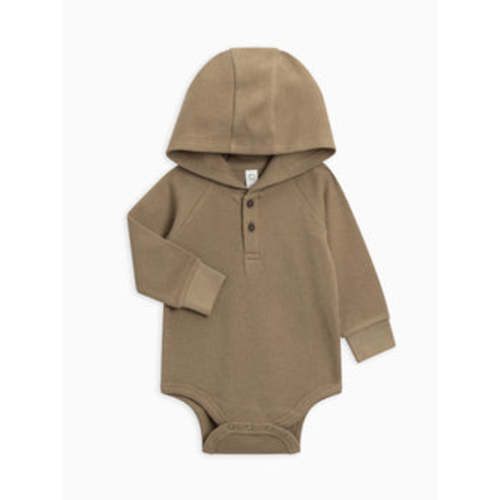 Cole Waffle Knit Hoodie Bodysuit (3-6M)
