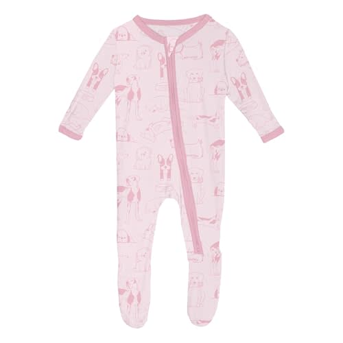 KicKee Baby & Toddler Zipper Footie – Ultra-Soft Viscose from Bamboo Pajamas with Flip Paws & Grips