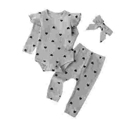 GERsome Newborn Infant Baby Girls Clothes Ribbed Romper Bodysuit Pants Set Fall Winter Outfits