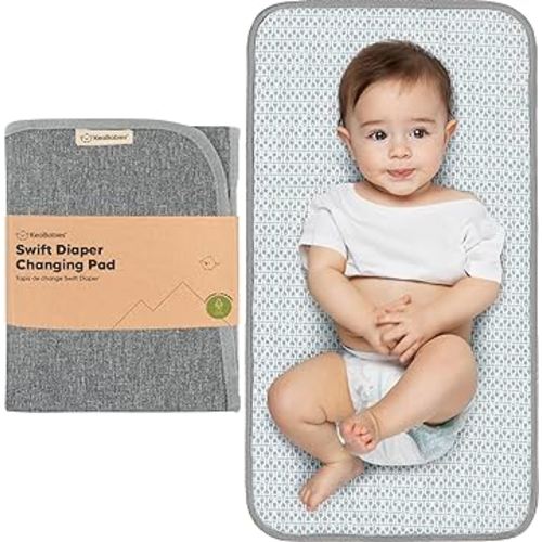 Portable Diaper Changing Pad - Waterproof Foldable Baby Changing Mat - Travel Diaper Change Mat - Lightweight Changing Pads for Baby - Baby Changer - Machine Washable (Classic Gray)