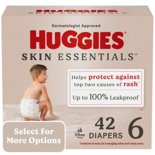 Huggies Skin Essentials Baby Diapers, Size 6 (35+lbs), 42 Ct (Select for More Options)