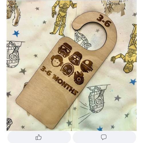 Baby Closet Dividers| Star Wars | Wood Engraved Dividers | Baby Clothes Organizer | Baby Shower Gift | Laser Engraved Wood | Forest Nursery