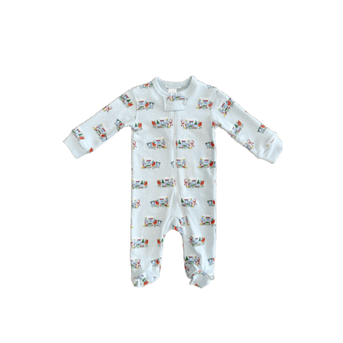 Christmas Train Boy Footie Pajama
