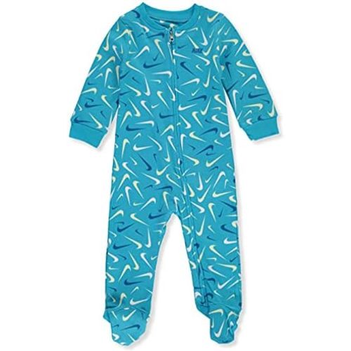 Nike Kids Baby Girl's Sportswear All Over Print Smiley Long Sleeve Footed Coverall (Infant)