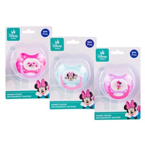 3 Piece Disney Baby Minnie Mouse Orthodontic Pacifier - Assorted - BPA Free