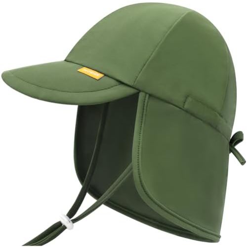 Adjustable Baby Sun Hats with UPF50+ & Neck Flap Protection - Perfect Swim & Play Toddler Hat for Girls & Boys