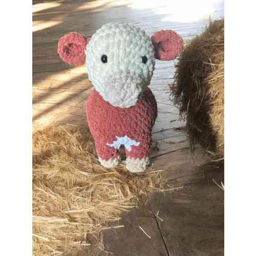Crochet Red Hereford Cow