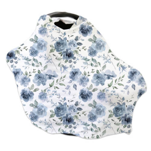 Bailey's Blue Floral Multi-Use Stretchy Car Seat & Nursing Cover