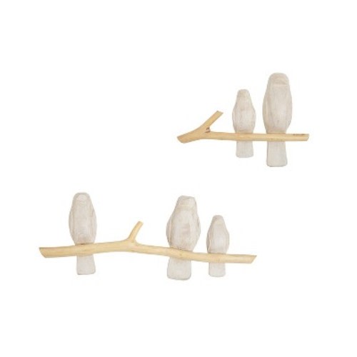 Crane Baby 2-Piece Wooden Wall Decor - Birds