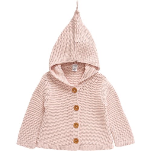 Baby Baby Organic Cotton Hooded Cardigan, Size: 12M