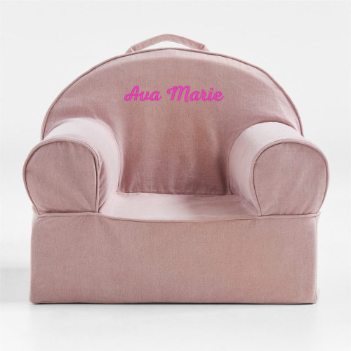 Personalized Small Lilac Mauve Organic Cotton Kids Lounge Nod Chair