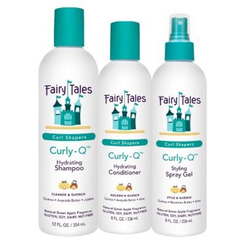 Fairy Tales Curly-q Hydrating Shampoo + Conditioner + Styling Spray Gel - 28 Fl Oz