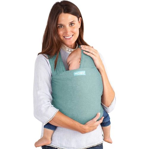Moby Baby Wrap Carrier Element for Newborns to Toddlers (8-33lbs), Infant Sling Carrier, Ultra Lightweight & Hands Free Design, Adjustable for All Body Types (Hydro)