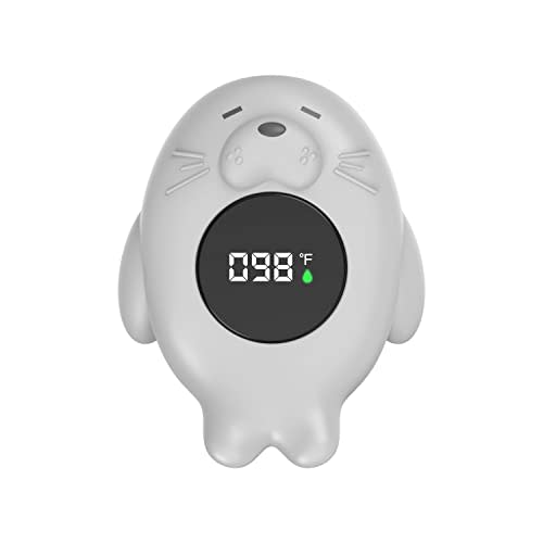Baby Bath Thermometer Safety, Auto ON/Off Waterproof Bathtub Thermometer with Temperature Warning, Rubber Sea Otter Pool Floating Toy for Infant Toddler Bathing