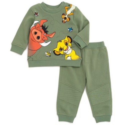 Disney Lion King Simba Timon Pumbaa Newborn Baby Boys Fleece Sweatshirt and Pants Set 6-9 Months