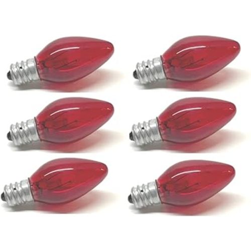 Red Color Night Light Bulb - 6PC