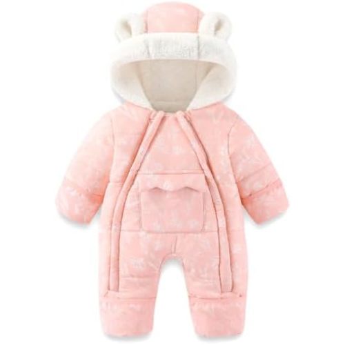 WYTbaby Baby Winter Snowsuit for Boys Girls Fold-Over