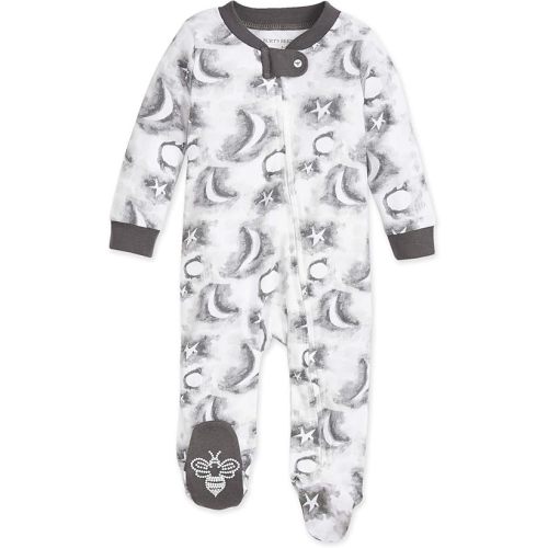 Burt's Bees Baby Boys' Sleep and Play Pjs, 100% Organic Cotton One-piece Zip Front Romper Jumpsuit Pajamas