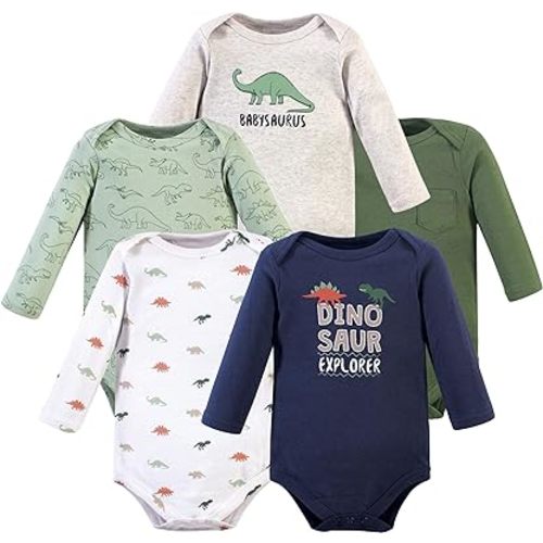 Hudson Baby unisex-baby Cotton Long-sleeve Bodysuits