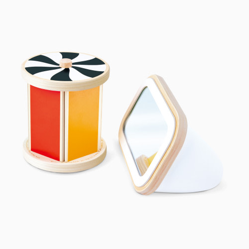 Hape Tummy Time Spinning Drum with Mirror