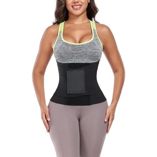 Waist Trainer for Women Waist Cincher Trimmer Ab Belt Tummy Control Body Shaper with Triple Wrap