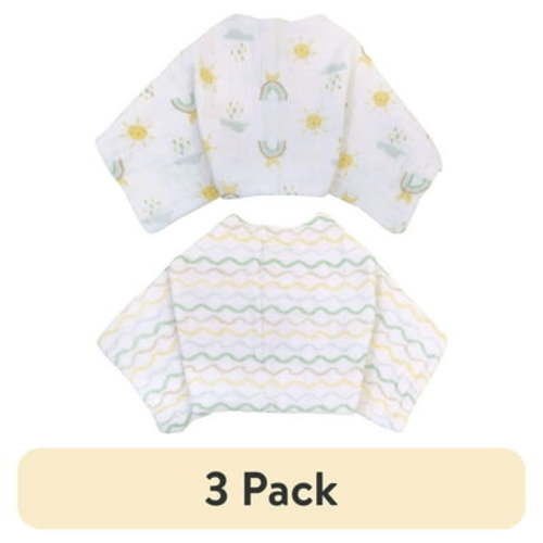 (3 pack) Neat Solutions Unisex Newborn Muslin Burp 2 Bib 2 Pack