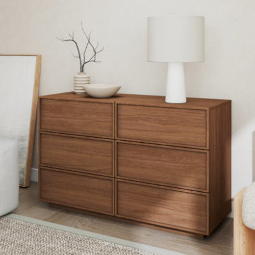 George Oliver 47.2" W Wooden 6-Drawer Dresser, Modern Chest of Drawers & Reviews | Wayfair