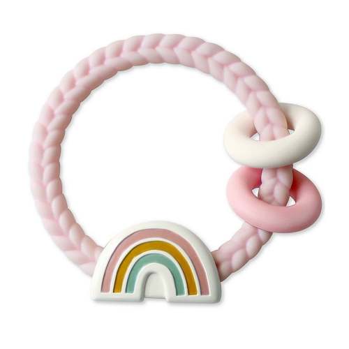 Itzy Ritzy Rattle & Teether Rings - Rainbow
