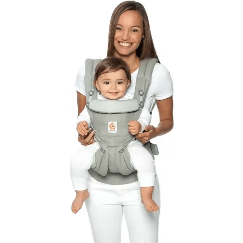 Ergobaby Omni 360 All-Position Baby Carrier for Newborn to Toddler with Lumbar Support (7-45 Pounds), Pearl Grey, One Size (Pack of 1)