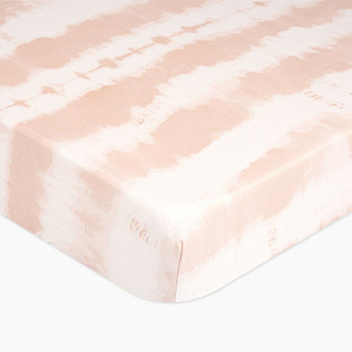 Crane Baby Cotton Sateen Crib Fitted Sheet - Rose Tie Dye