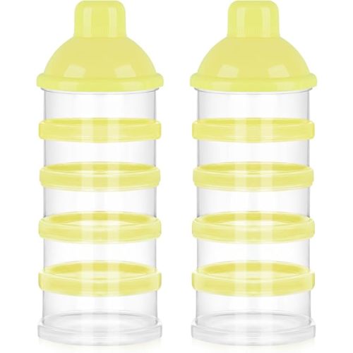 Accmor Formula Dispenser On The Go, 5 Compartments Stackable Formula Container for Travel, Baby Milk Powder Kids Snack Container, BPA Free