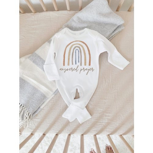 Answered Prayer baby, Rainbow Baby Bodysuit, Scandinavian Rainbow, Gift, Baby Shower Gift, New Baby, Baby Apparel, Hipster, Gender Neutral