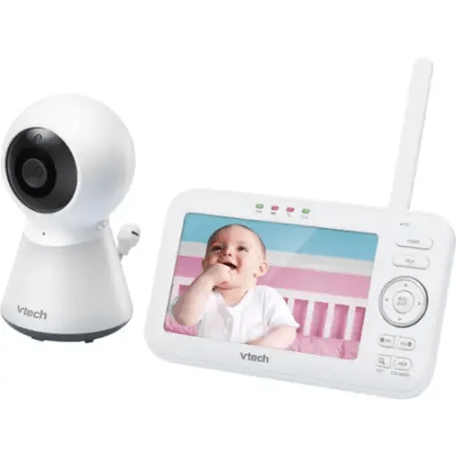 VTech - 5" Video Baby Monitor w/Adaptive Night Light - White