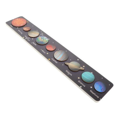 Kids Educational Toys Baby Wooden Planetary Cognitive Puzzle Space Planets Jigsaw Outer Girl for Preschool