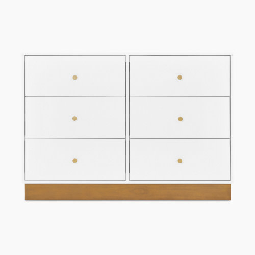 Delta Children James 6 Drawer Dresser - Bianca White/Acorn