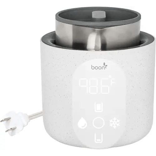 Boon Tempro Direct Heat Breastmilk Warmer - Retains Nutrients in Baby Formula and Breastmilk - Quick Liquid Warmer with Real Time Temp Reading - Breastfeeding Essentials