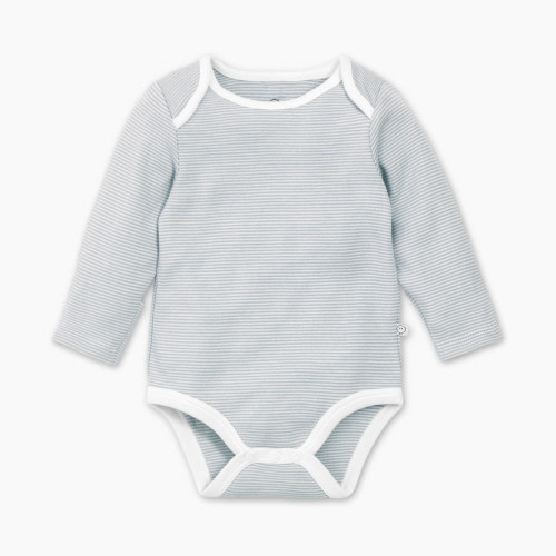 MORI Long Sleeve Bodysuit - Blue Stripe, 0-3 M