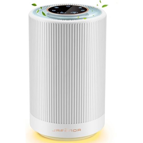 Jafanda Air Purifiers for Home Bedroom Coverage 450 sqft, 23 dB Air Cleaner with Brushless Motor, Effectively Remove Pollen Dust and Odor to Prevent Seasonal Air Diseases, Night Light
