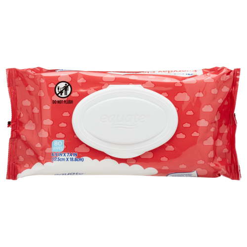Equate Baby Everyday Clean Wipes with Aloe Vera and Vitamin E, 80 Wipes (Flip-Top Pack), Compare to Huggies® HSA/FSA Eligible