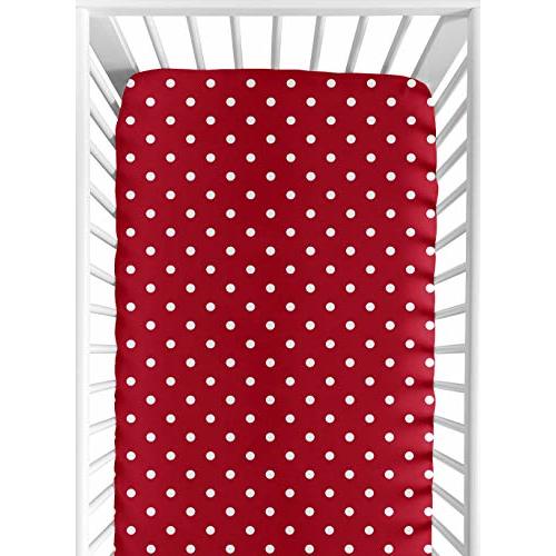 Polka Dot Ladybug Fitted Crib Sheet for Baby and Toddler Bedding Sets by Sweet Jojo Designs - Polka Dot Print