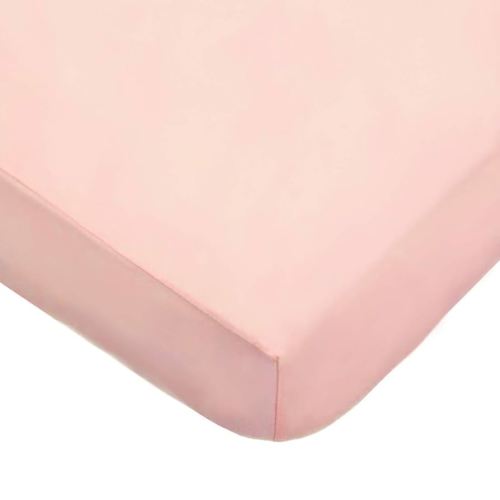 American Baby Company Fitted Crib Sheet 28" x 52", Soft Breathable Neutral Cotton Jersey Sheet, Blush, for Boys and Girls, Fits Crib and Toddler Bed mattresses
