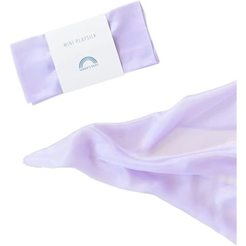 Sarah's Silks Mini Playsilks | Solid Colors | Creative Waldorf Toys for Education and Open-Ended Play (Lavender)